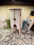Countertop Box Wine Dispenser – Rustic White Two Door