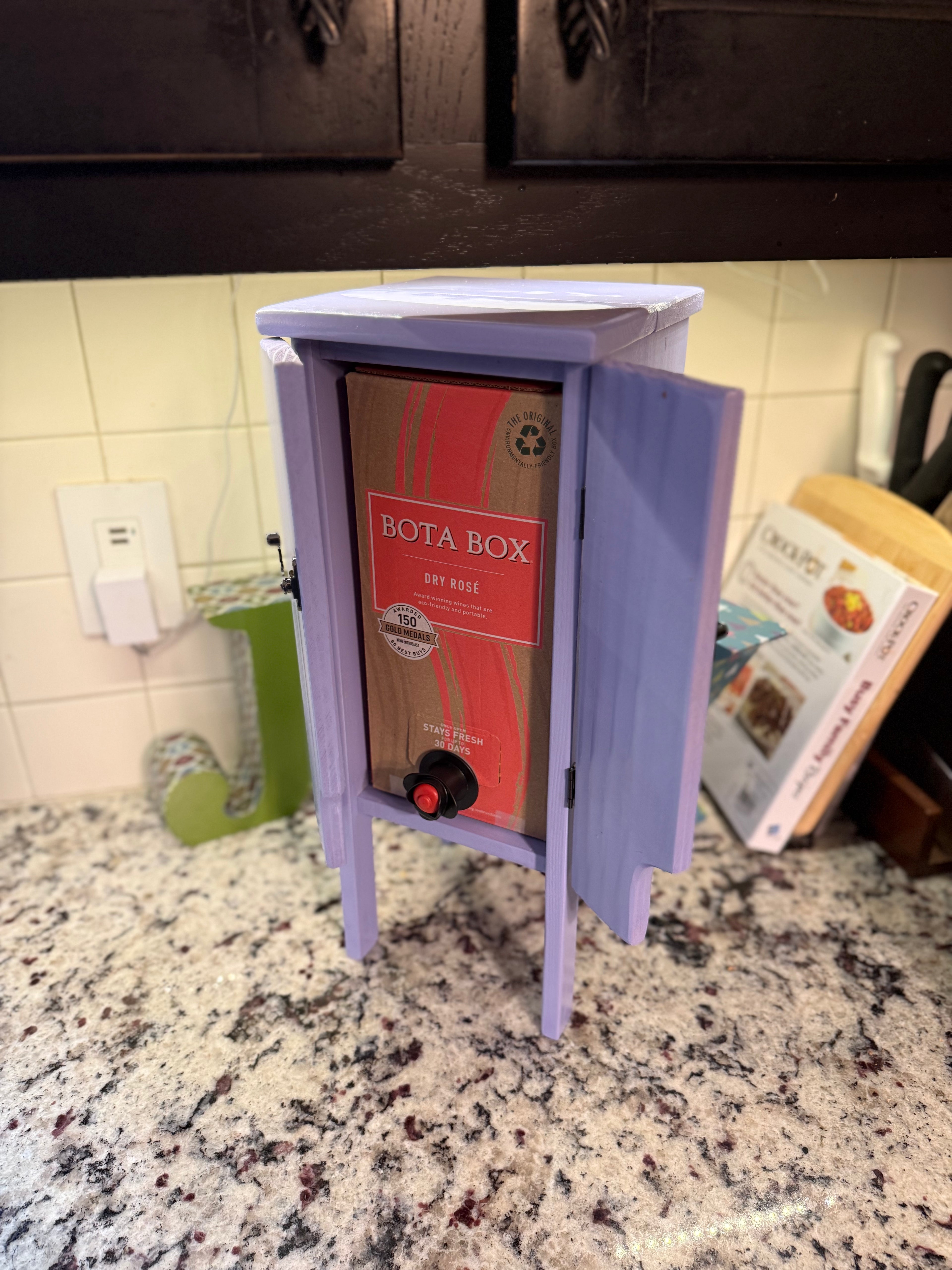 Countertop Box Wine Dispenser – Purple Two Door