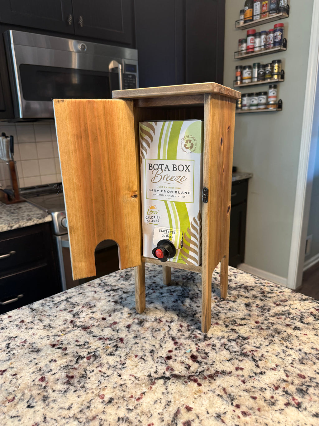 Countertop Box Wine Dispenser – Bird Bam Stained