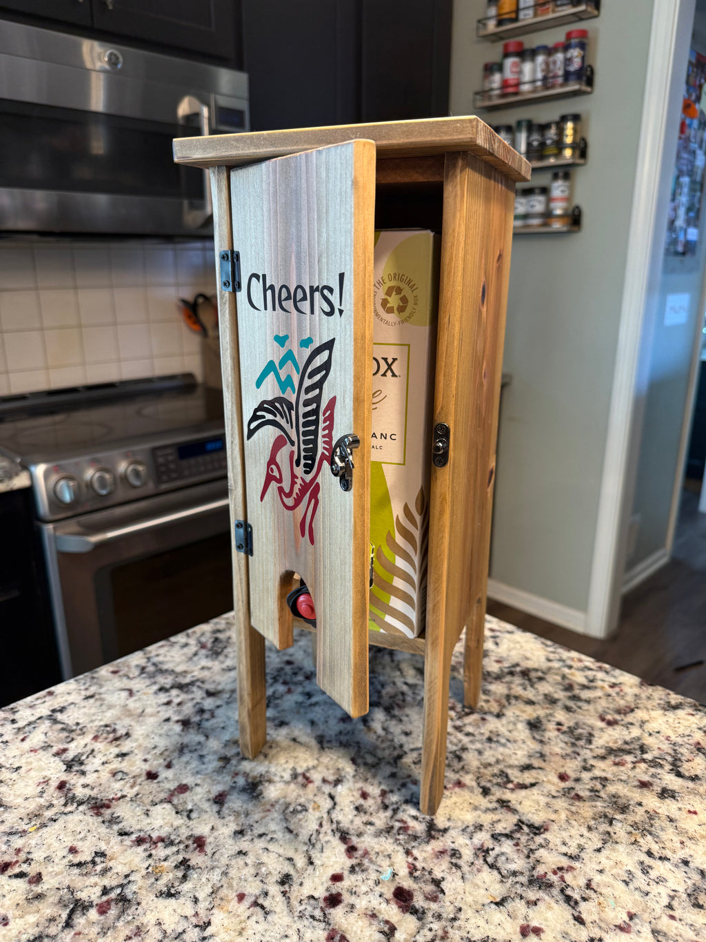 Countertop Box Wine Dispenser – Bird Bam Stained