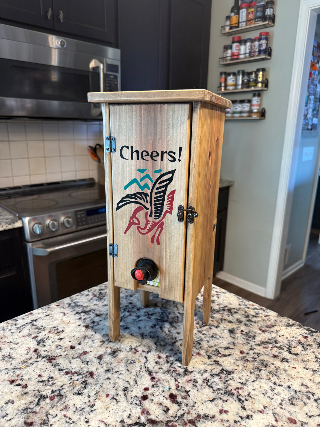 Countertop Box Wine Dispenser – Bird Bam Stained