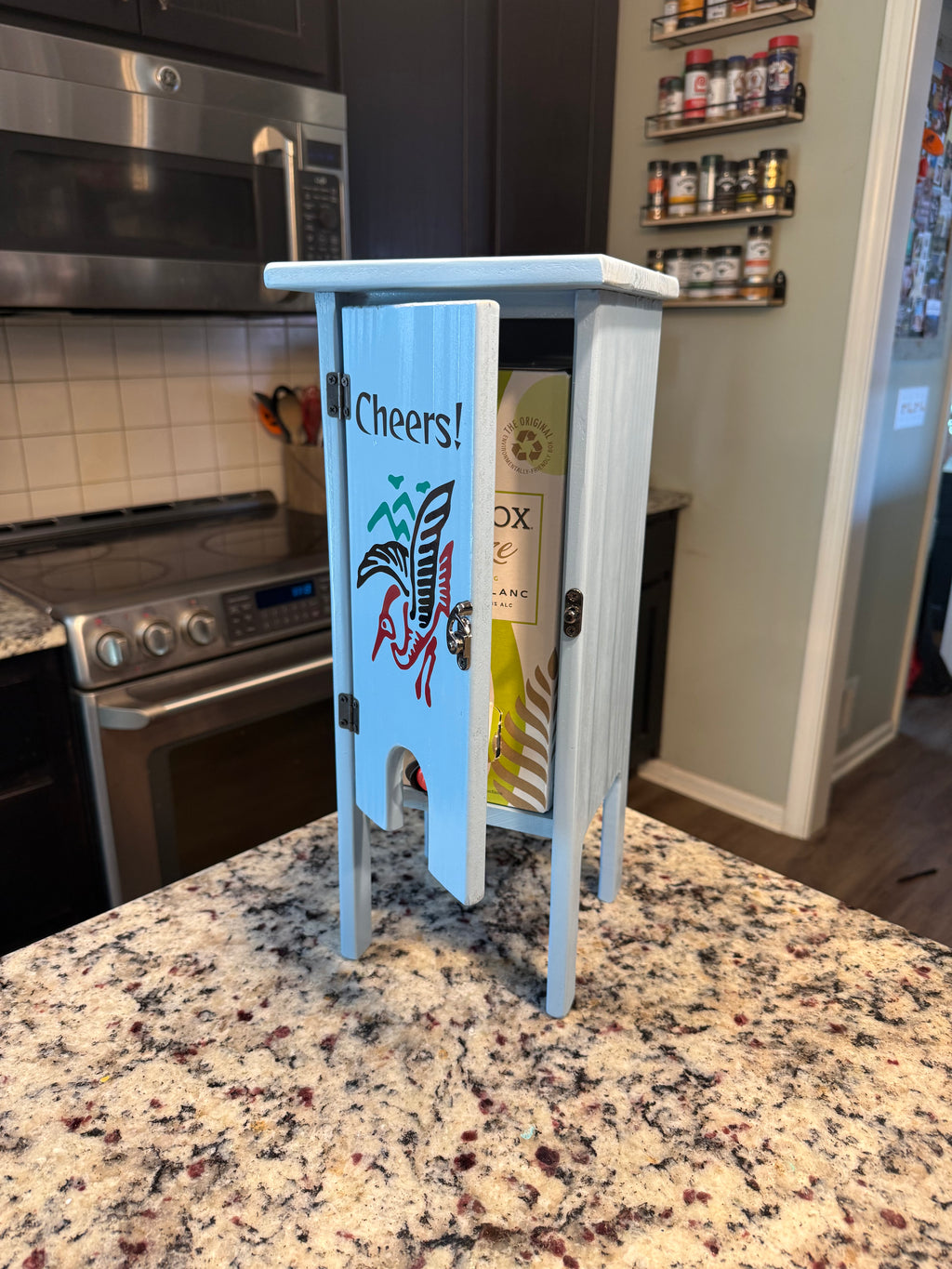 Countertop Box Wine Dispenser – Bird Bam Blue