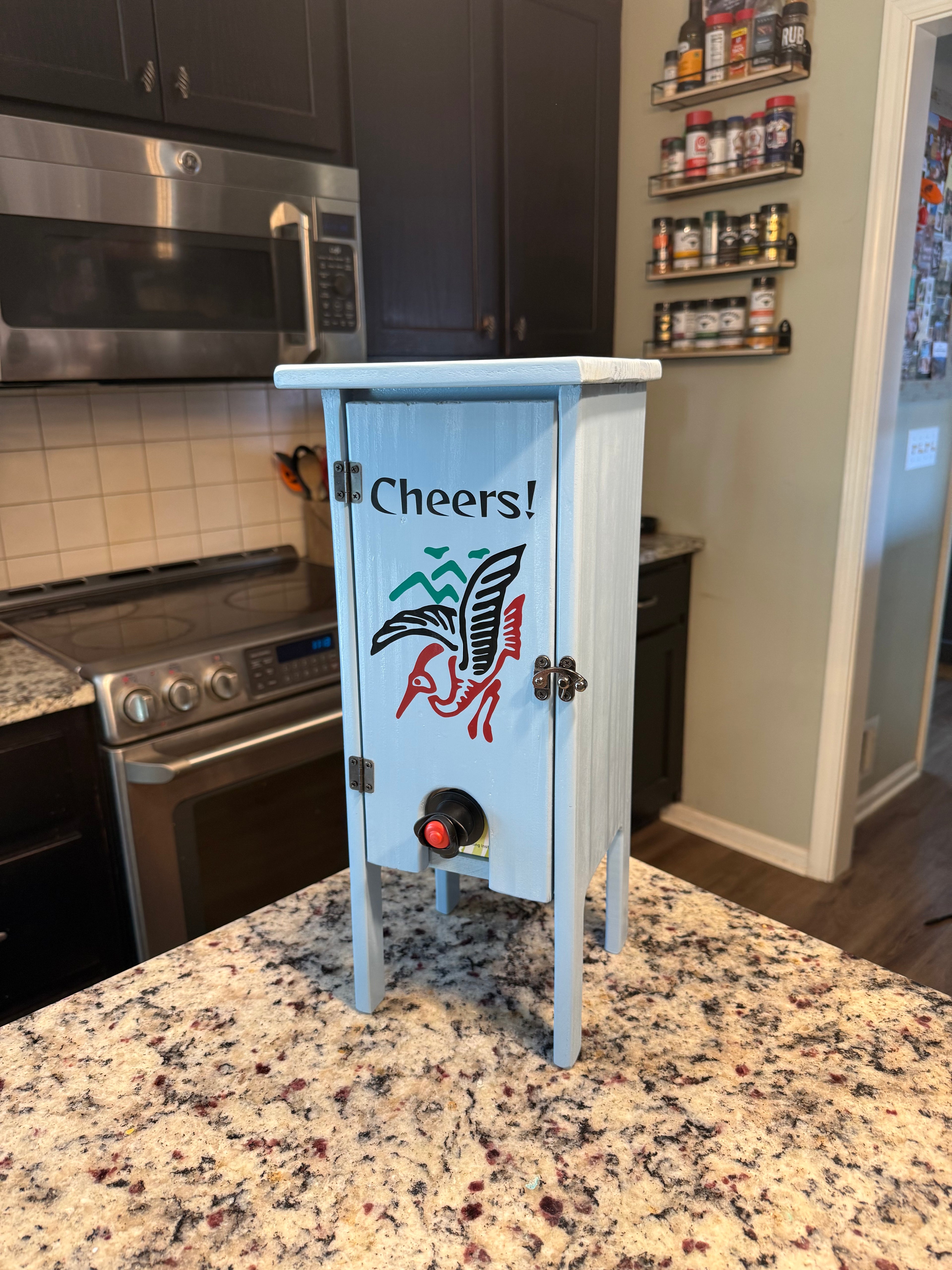 Countertop Box Wine Dispenser – Bird Bam Blue